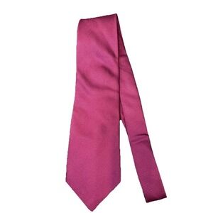 Alexandre London Savile Row Mens Tie NWT Magenta Black Geometric Woven Necktie